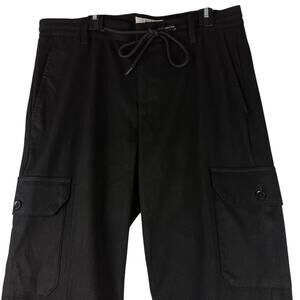 Joseph Abboud Jah Active Cargo Pants Mens 32X32 Black Performance Drawstring
